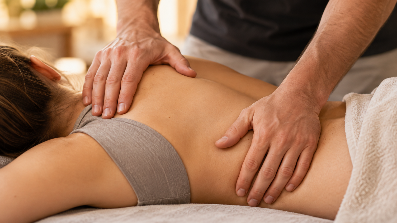 Massage-therapeutique-du-dos-dans-une-ambiance-chaleureuse